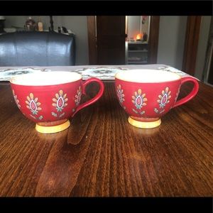 Pair of handpainted mugs